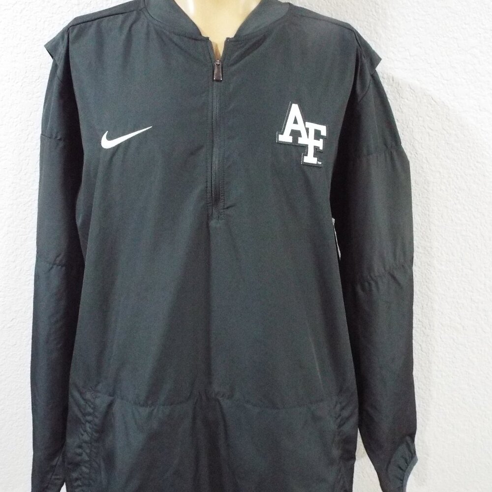 Nike Men's Storm Fit Quarter Zip Charcoal Gray Windbreaker Airforce Academy XL